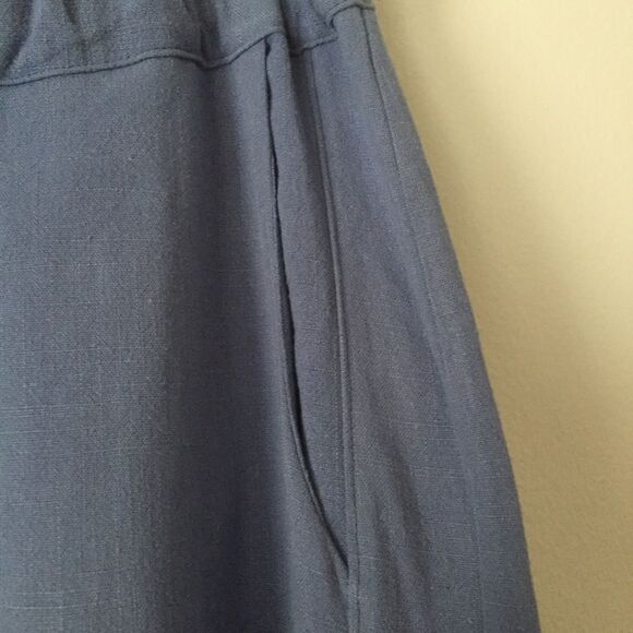 Ana Camila blue ankle pants, elastic waist, side pockets, size S - Picture 3 of 7